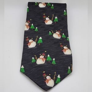 Snowman 100% Silk Holiday Men's Tie